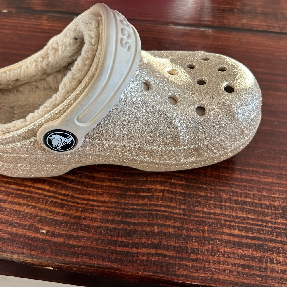 Crocs Kids Glitter Clogs - Gold - Picture 3 of 5